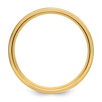 14K Yellow Gold 6mm Heavyweight Comfort Fit Brushed Satin Polished Line Edge Wedding Band view 2