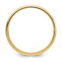 14K Yellow Gold 6mm Lightweight Comfort Fit Brushed Satin Polished Grooved Edge Wedding Band view 2