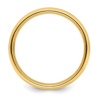 14K Yellow Gold 6mm Heavyweight Comfort Fit Brushed Satin Band with Polished Beveled Edge Wedding view 2