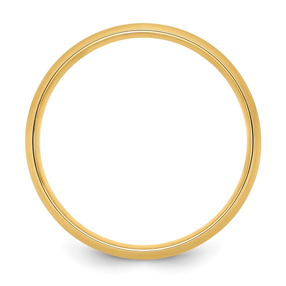 14k Yellow Gold 6mm Standard Weight Comfort Fit Brushed/Polished Center Line Wedding Band Size 10 (YB117S-10)