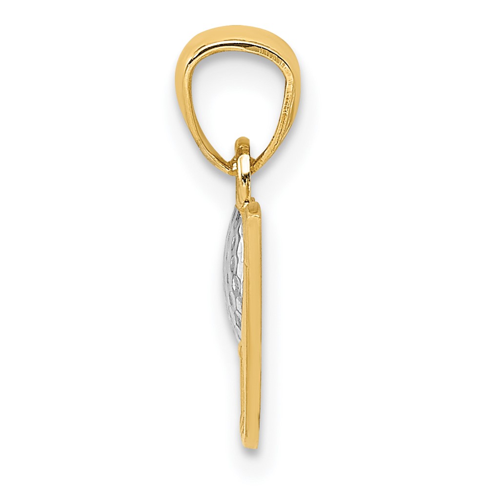 14k and Rhodium Golf Pendant (YC1009)