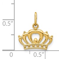 14K Yellow Gold Crown Charm view 3