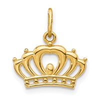 14K Yellow Gold Crown Charm view 1