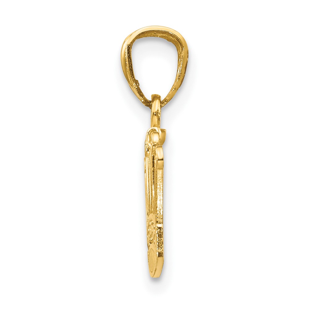 14k Crown Pendant (YC1037)
