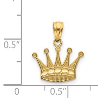 14K Crown Pendant view 3