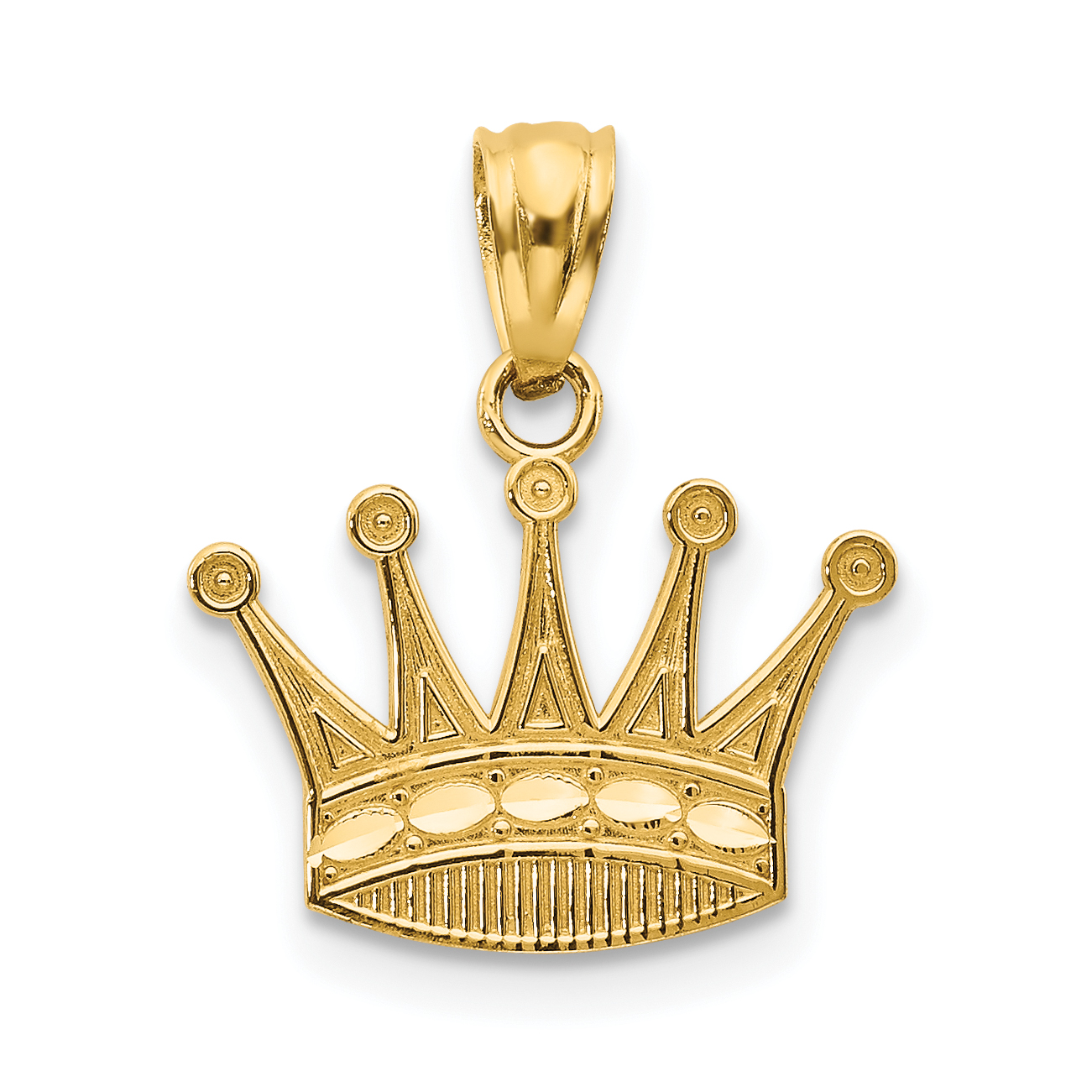 14k Crown Pendant (YC1037)