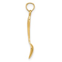 14K 3-D Table Spoon Pendant view 2