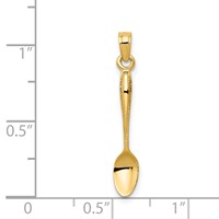 14K 3-D Table Spoon Pendant view 3