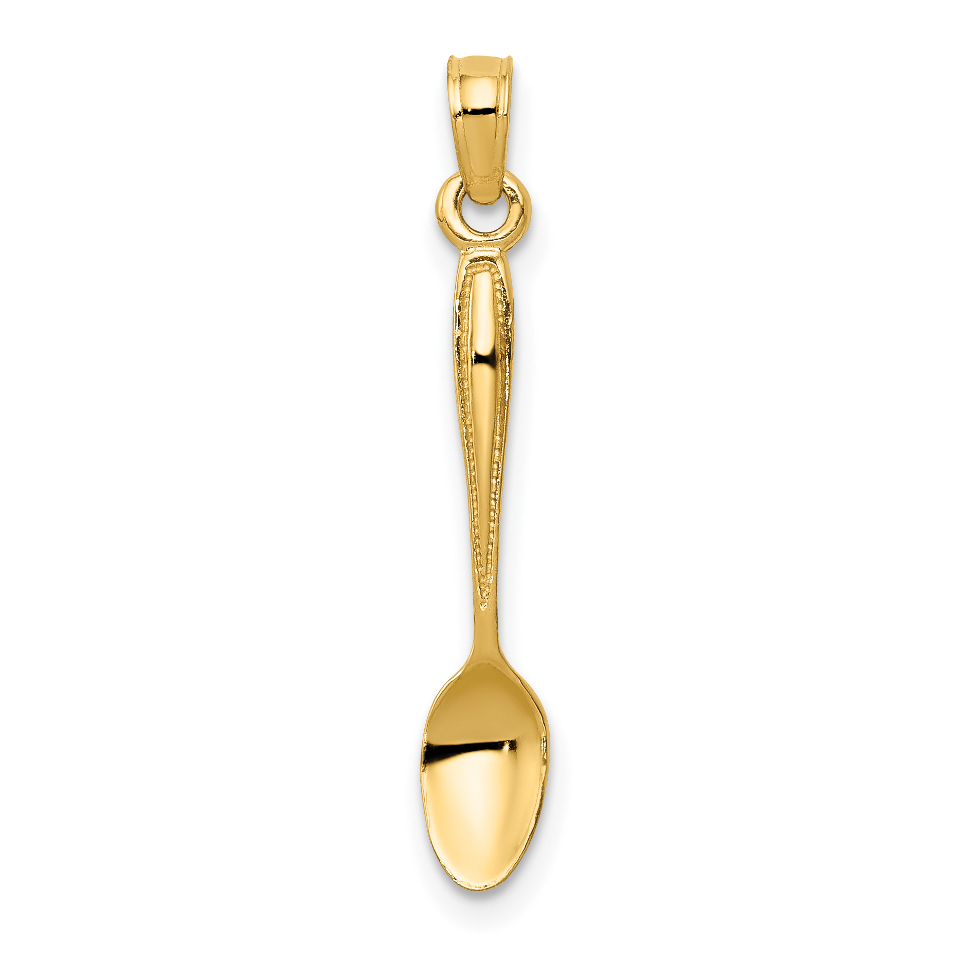 14K 3-D Table Spoon Pendant (YC1041)