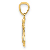 14K and White Rhodium Bee Pendant view 2