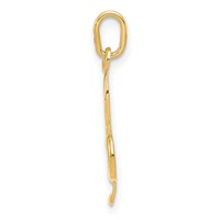 14K Yellow Gold Treble Clef Pendant view 2