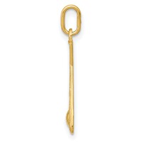14K Yellow Gold Diamond-cut Baseball Bats and Ball Pendant view 2