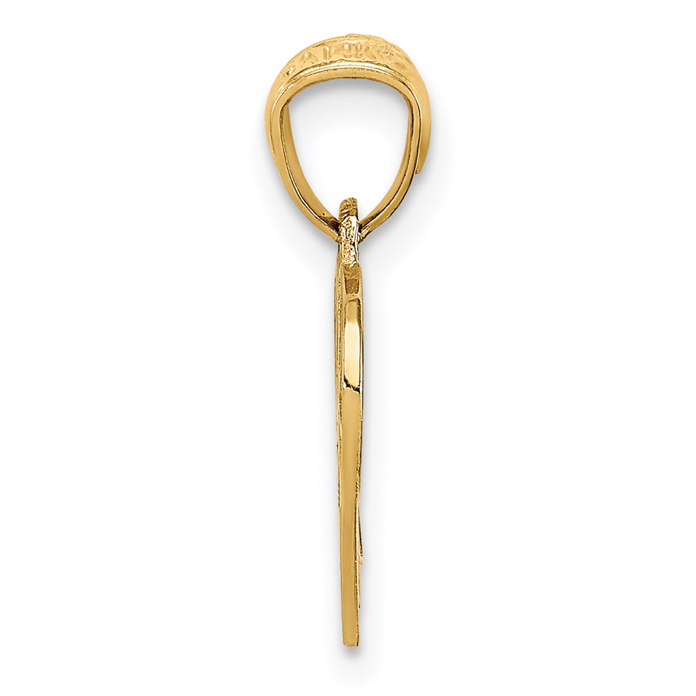 14K Basketball and Hoop Pendant (YC1059)
