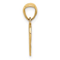 14K Yellow Gold Basketball and Hoop Pendant view 2