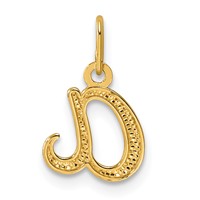 14K Yellow Gold Letter a Initial Charm view 3
