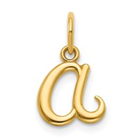 14K Yellow Gold Letter a Initial Charm view 1