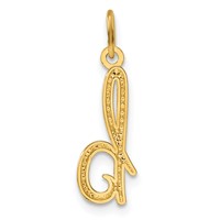 14K Yellow Gold Letter B Initial Charm view 3