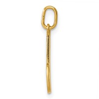 14K Yellow Gold Letter D Initial Charm view 2