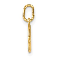 14K Yellow Gold Letter E Initial Charm view 2