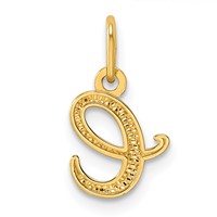 14K Yellow Gold Letter E Initial Charm view 3