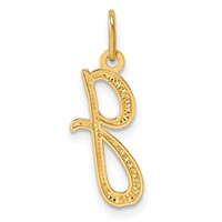 14K Yellow Gold Letter G Initial Charm view 3