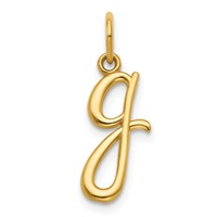 14K Yellow Gold Letter G Initial Charm view 1