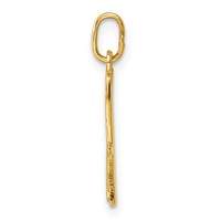 14K Yellow Gold Letter H Initial Charm view 2