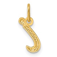 14K Yellow Gold Letter I Initial Charm view 3