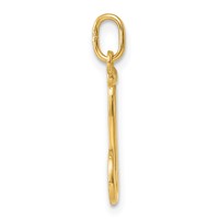 14K Yellow Gold Letter J Initial Charm view 2