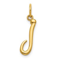 14K Yellow Gold Letter J Initial Charm view 1