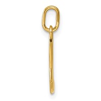 14K Yellow Gold Letter L Initial Charm view 2