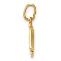 14K Yellow Gold Letter M Initial Charm view 2