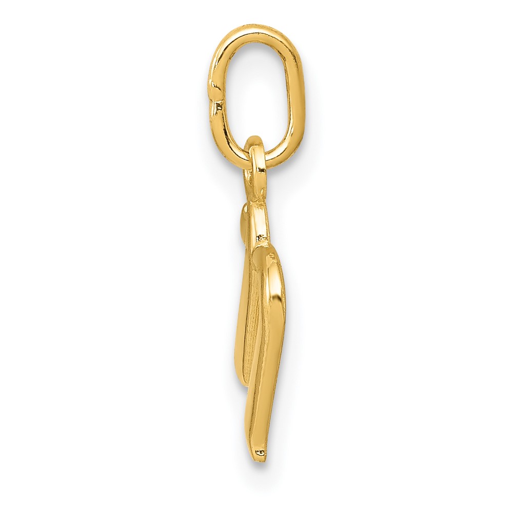 14k Yellow Gold Letter N Initial Charm (YC1060N)