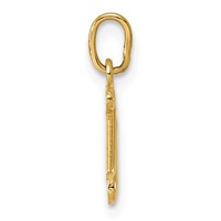 14K Yellow Gold Letter N Initial Charm view 2