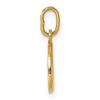 14K Yellow Gold Letter O Initial Charm view 2