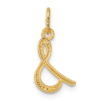 14K Yellow Gold Letter S Initial Charm view 3