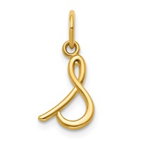 14K Yellow Gold Letter S Initial Charm view 1