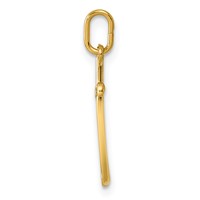 14K Yellow Gold Letter T Initial Charm view 2