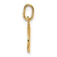 14K Yellow Gold Letter U Initial Charm view 2