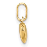 14K Yellow Gold Polished 3-D Puffed Heart Charm view 2