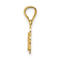 14K Yellow Gold I Heart Mommy Pendant view 2