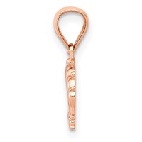 14K Rose Gold Crown Pendant view 2