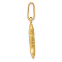 14K Yellow Gold Textured Hollow Starfish Pendant view 2