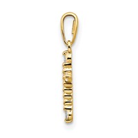14K Yellow Gold CZ Cross Pendant view 2