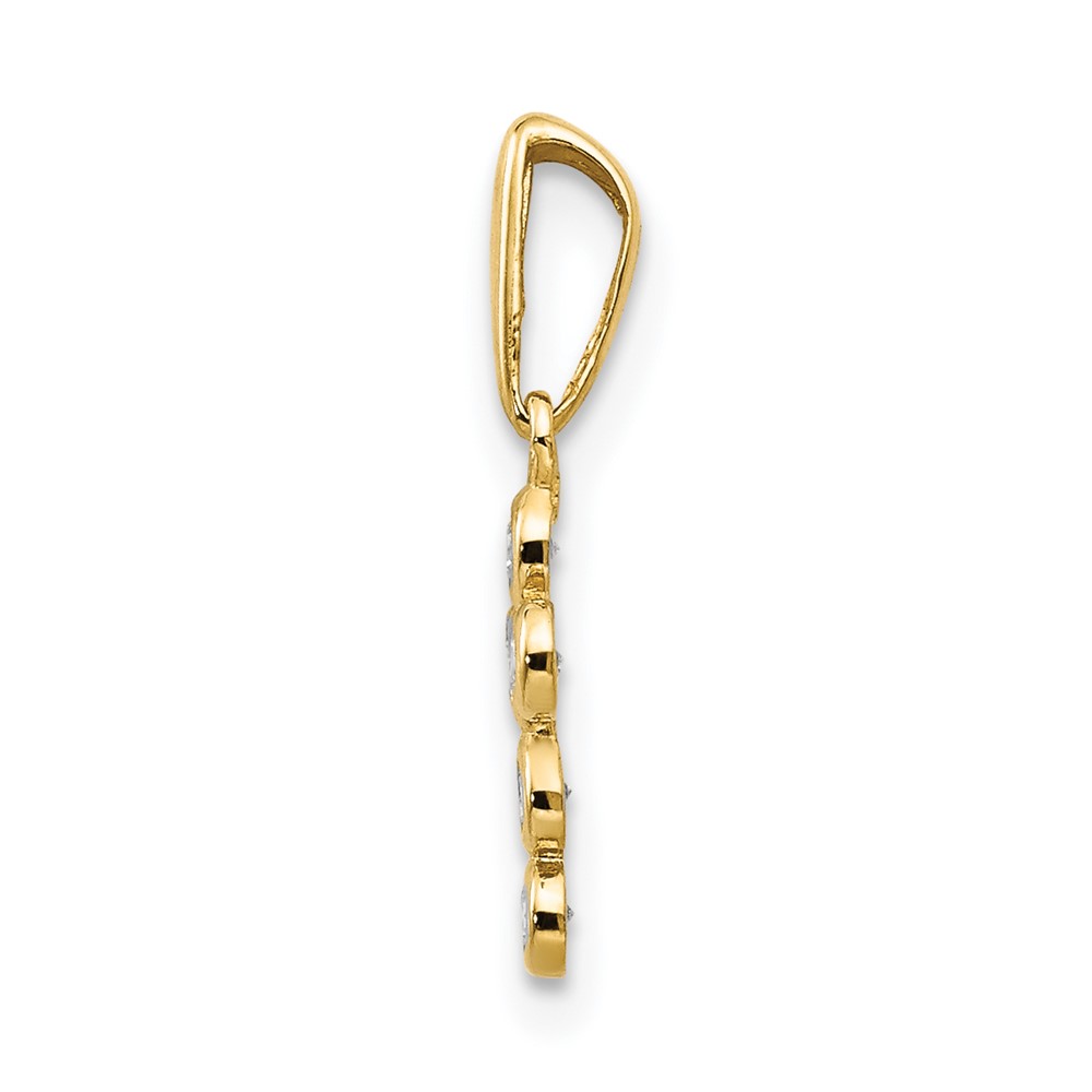 14k CZ Children's Cross Pendant (YC1119)