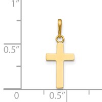 14K Yellow Gold Cross Pendant view 3