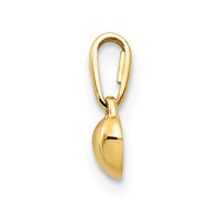 14K 5mm Yellow Gold Solid Heart Pendant view 2
