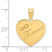 14K Infinity Forever Laser Cut Charm Heart Pendant view 3