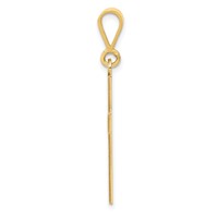 14K Yellow Gold Laser Cut Faith Cross Charm view 2