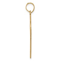 14K Yellow Gold Laser Cut Jesus Face Cross Charm view 2